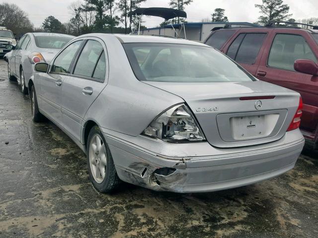 WDBRF61J63F364438 - 2003 MERCEDES-BENZ C 240 SILVER photo 3