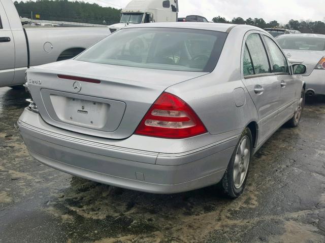 WDBRF61J63F364438 - 2003 MERCEDES-BENZ C 240 SILVER photo 4