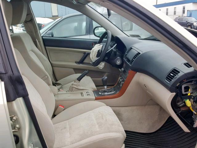 4S4BP61C067357447 - 2006 SUBARU LEGACY OUT BEIGE photo 5