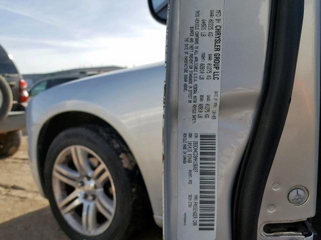 2B3CA4CD9AH136027 - 2010 DODGE CHARGER SILVER photo 10