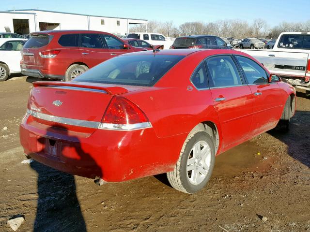 2G1WU58R779313473 - 2007 CHEVROLET IMPALA LTZ RED photo 4