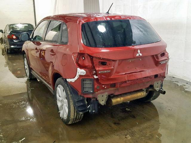 4A4AR3AWXFE028844 - 2015 MITSUBISHI OUTLANDER RED photo 3