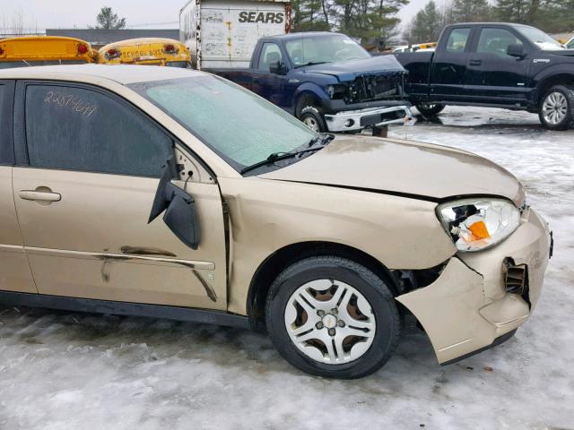1G1ZS58F97F196317 - 2007 CHEVROLET MALIBU LS TAN photo 9