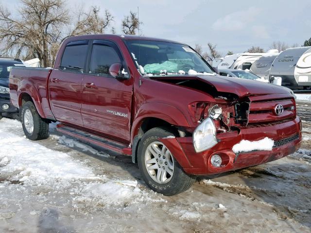 5TBDT481X4S457455 - 2004 TOYOTA TUNDRA DOU RED photo 1