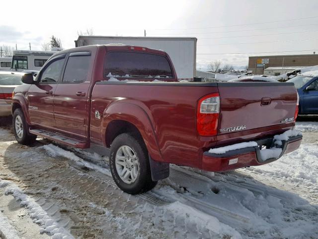 5TBDT481X4S457455 - 2004 TOYOTA TUNDRA DOU RED photo 3