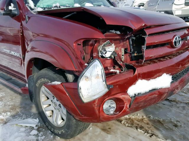 5TBDT481X4S457455 - 2004 TOYOTA TUNDRA DOU RED photo 9