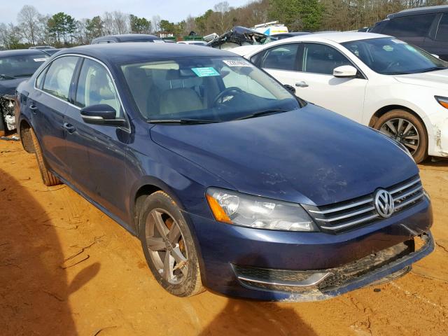 1VWBH7A31DC139686 - 2013 VOLKSWAGEN PASSAT SE BLUE photo 1