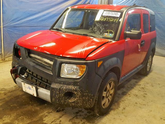 5J6YH27676L000077 - 2006 HONDA ELEMENT EX RED photo 2