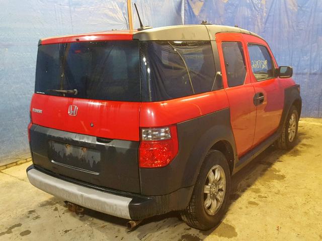 5J6YH27676L000077 - 2006 HONDA ELEMENT EX RED photo 4