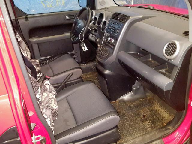 5J6YH27676L000077 - 2006 HONDA ELEMENT EX RED photo 5