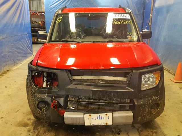 5J6YH27676L000077 - 2006 HONDA ELEMENT EX RED photo 9