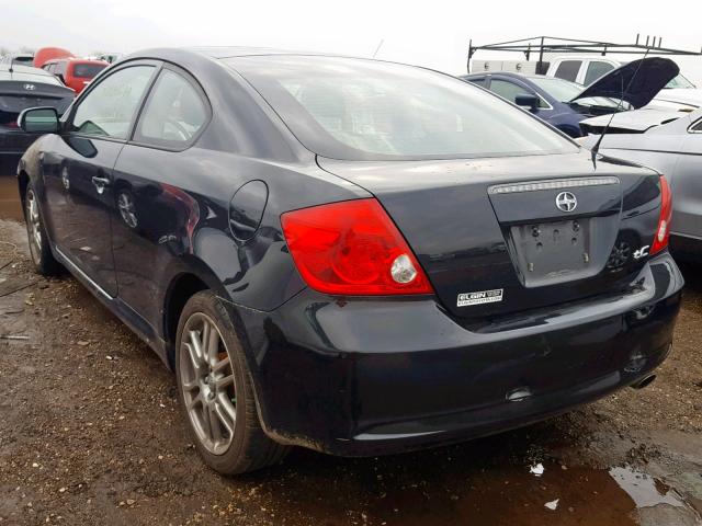 JTKDE177070184953 - 2007 TOYOTA SCION TC შავი ფოტო 3