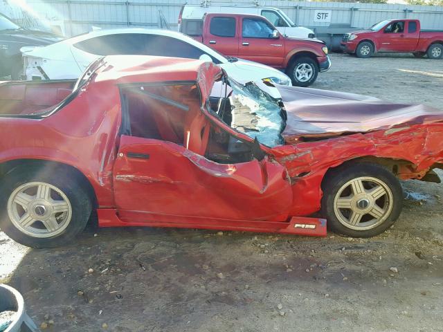 1G1FP23E8NL168248 - 1992 CHEVROLET CAMARO RS RED photo 10