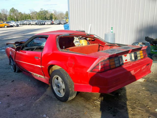 1G1FP23E8NL168248 - 1992 CHEVROLET CAMARO RS RED photo 3