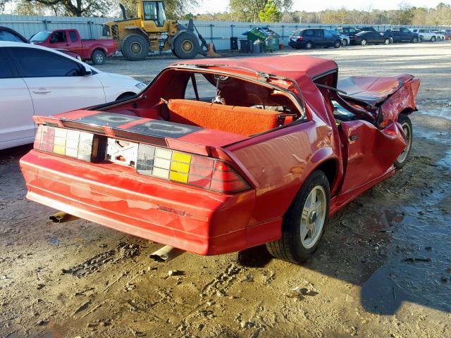 1G1FP23E8NL168248 - 1992 CHEVROLET CAMARO RS RED photo 4