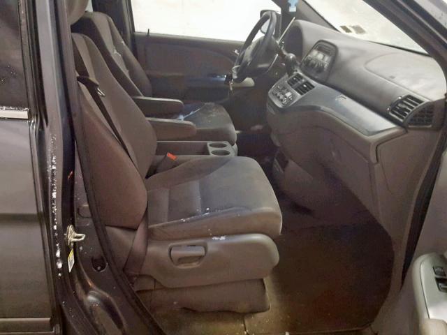 5FNRL3H54AB080972 - 2010 HONDA ODYSSEY EX CHARCOAL photo 5