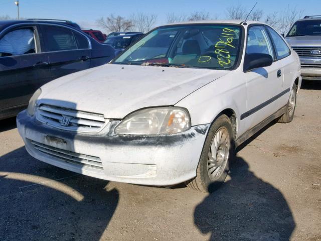 1HGEJ6229XL071583 - 1999 HONDA CIVIC DX WHITE photo 2