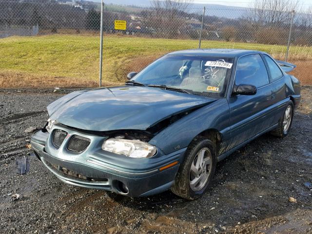 1G2NE12M1VC764737 - 1997 PONTIAC GRAND AM S GREEN photo 2