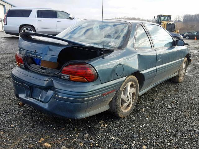 1G2NE12M1VC764737 - 1997 PONTIAC GRAND AM S GREEN photo 4