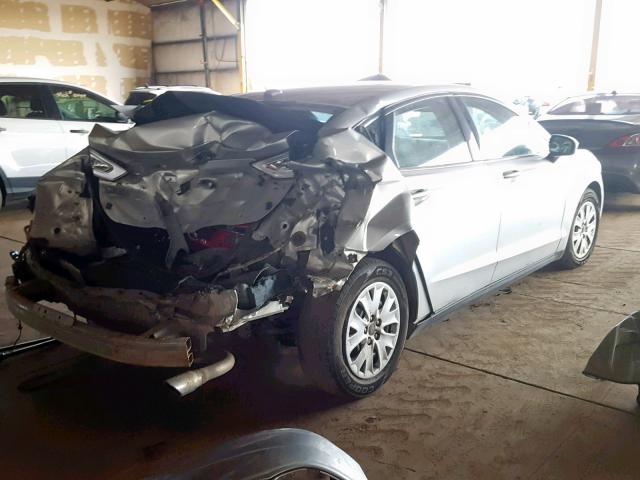 3FA6P0G7XDR127309 - 2013 FORD FUSION S SILVER photo 4