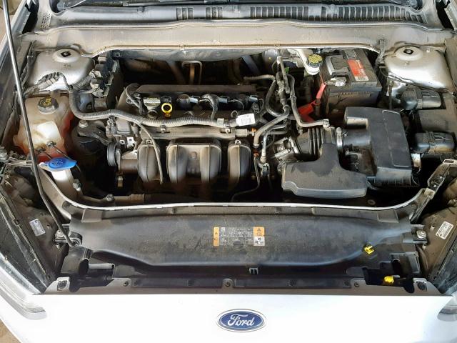 3FA6P0G7XDR127309 - 2013 FORD FUSION S SILVER photo 7