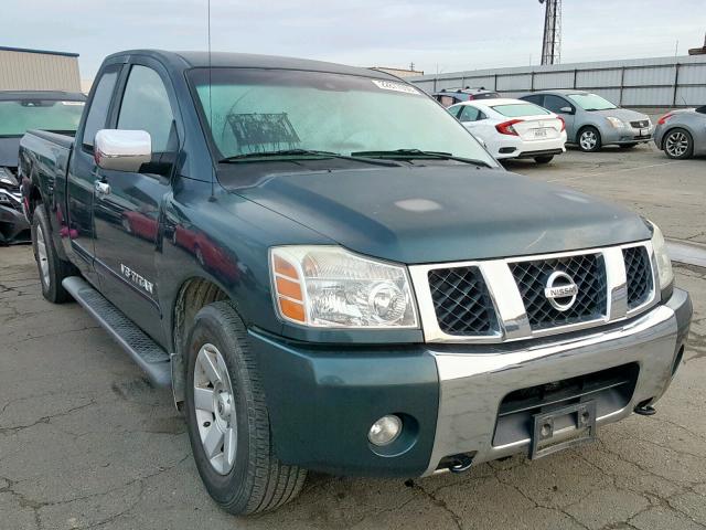 1N6AA06A25N514683 - 2005 NISSAN TITAN XE TURQUOISE photo 1