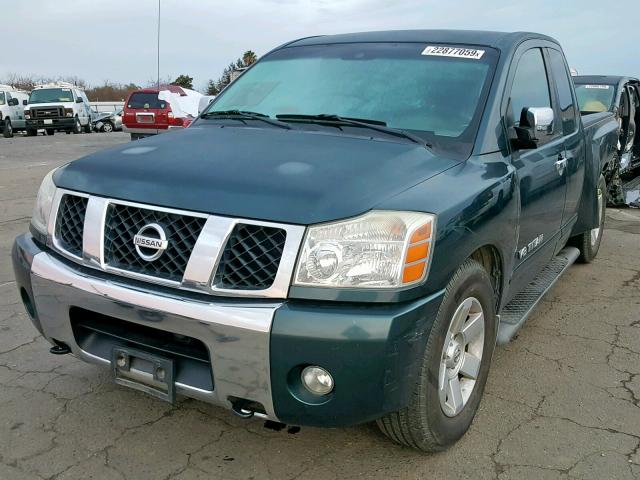 1N6AA06A25N514683 - 2005 NISSAN TITAN XE TURQUOISE photo 2