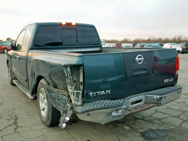 1N6AA06A25N514683 - 2005 NISSAN TITAN XE TURQUOISE photo 3