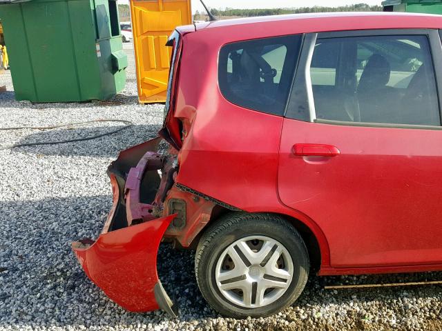 JHMGD38408S053713 - 2008 HONDA FIT RED photo 9