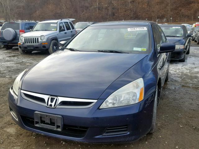 1HGCM56867A119835 - 2007 HONDA ACCORD EX BLUE photo 2