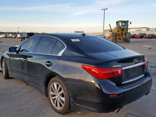 JN1BV7AP9FM349810 - 2015 INFINITI Q50 BASE BLACK photo 3