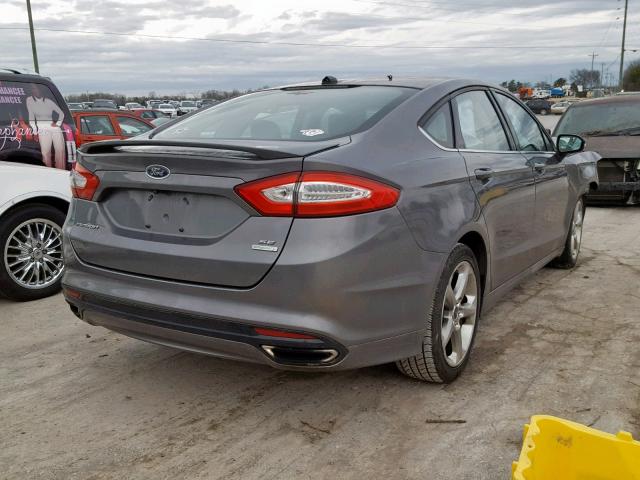 3FA6P0H95DR387343 - 2013 FORD FUSION SE CHARCOAL photo 4