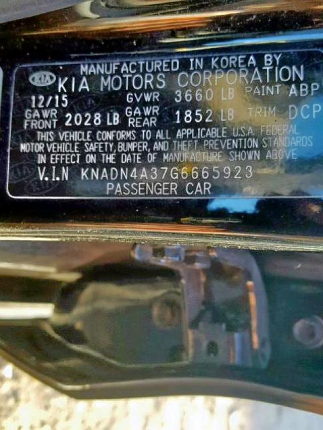 KNADN4A37G6665923 - 2016 KIA RIO EX BLACK photo 10