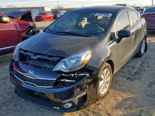 KNADN4A37G6665923 - 2016 KIA RIO EX BLACK photo 2