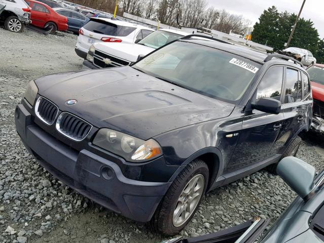 WBXPA73415WC49002 - 2005 BMW X3 2.5I BLACK photo 2