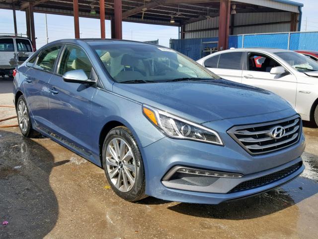 5NPE34AF2GH315080 - 2016 HYUNDAI SONATA SPO BLUE photo 1