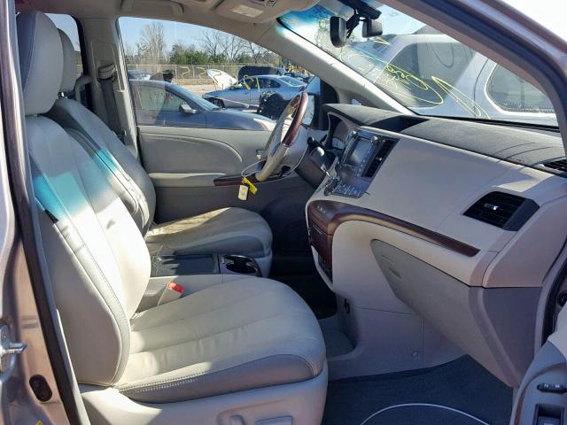 5TDYK3DC6BS029649 - 2011 TOYOTA SIENNA XLE ვერცხლისფერი ფოტო 5