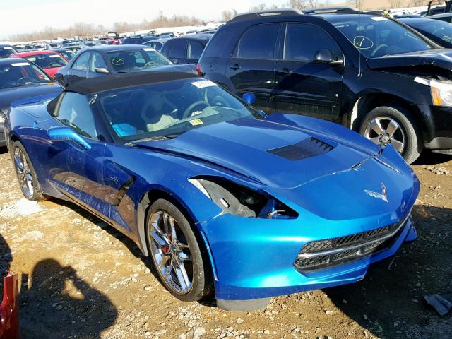 1G1YM3D78E5134094 - 2014 CHEVROLET CORVETTE S BLUE photo 1