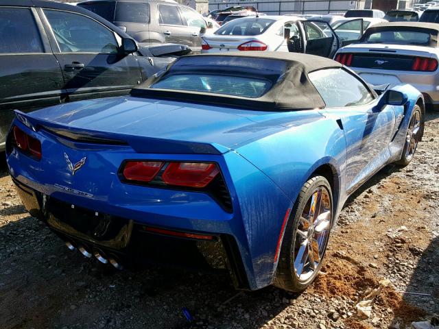 1G1YM3D78E5134094 - 2014 CHEVROLET CORVETTE S BLUE photo 4