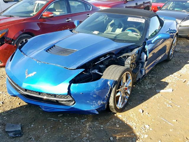 1G1YM3D78E5134094 - 2014 CHEVROLET CORVETTE S BLUE photo 9