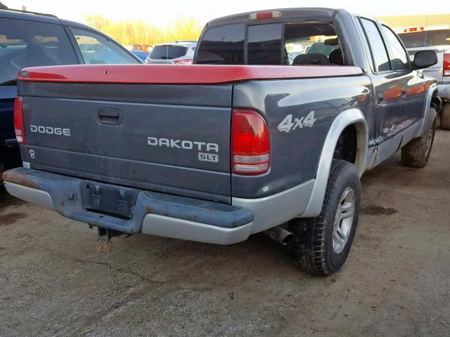 1D7HG48N83S115059 - 2003 DODGE DAKOTA QUA GRAY photo 4