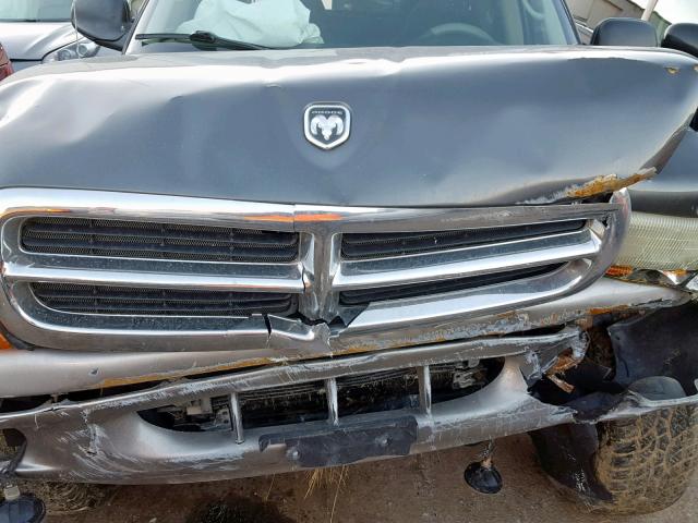 1D7HG48N83S115059 - 2003 DODGE DAKOTA QUA GRAY photo 7