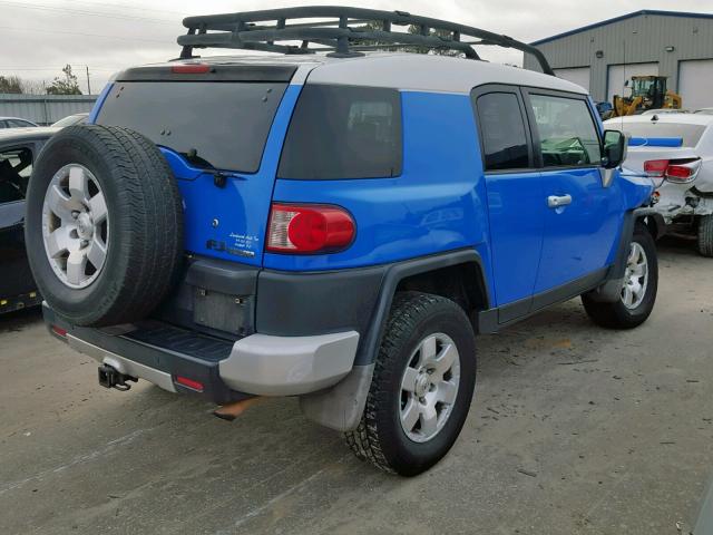 JTEBU11F470014429 - 2007 TOYOTA FJ CRUISER BLUE photo 4