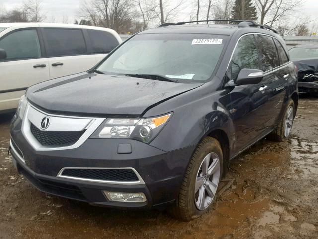 2HNYD2H65DH001104 - 2013 ACURA MDX ADVANC BLUE photo 2