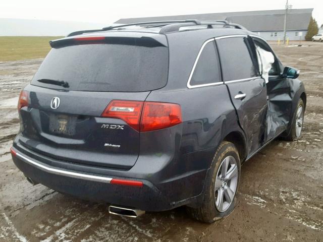 2HNYD2H65DH001104 - 2013 ACURA MDX ADVANC BLUE photo 4