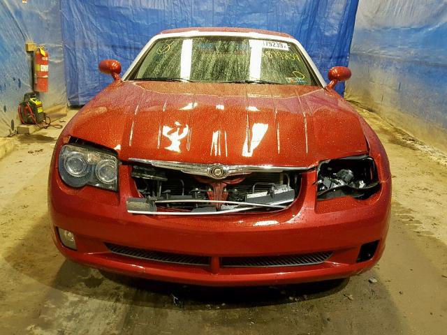1C3AN69L65X025610 - 2005 CHRYSLER CROSSFIRE RED photo 9