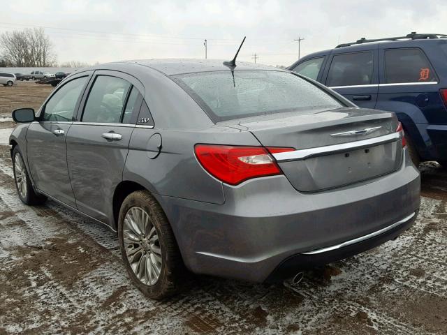 1C3CCBCG9CN326948 - 2012 CHRYSLER 200 LIMITE GRAY photo 3