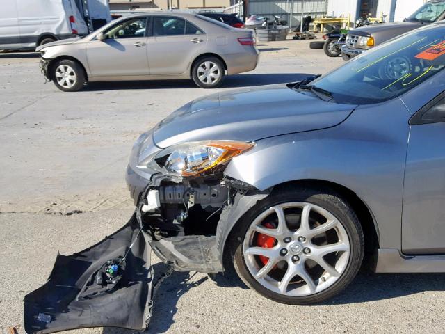 JM1BL1H3XA1203056 - 2010 MAZDA SPEED 3 SILVER photo 9