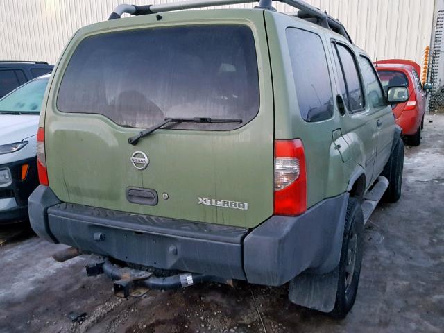 5N1ED28Y33C675307 - 2003 NISSAN XTERRA XE GREEN photo 4