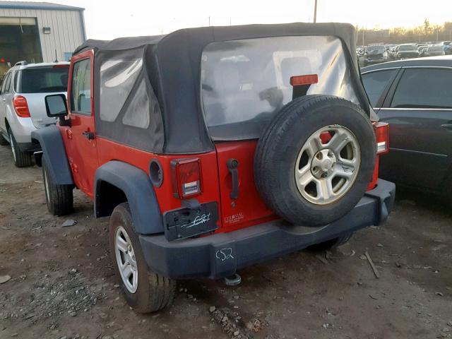 1J4AA2D12AL224591 - 2010 JEEP WRANGLER S RED photo 3